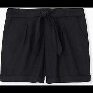 Torrid Linen Self-Tie Shorts